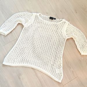 Crocheted Half Sleeve Sweater